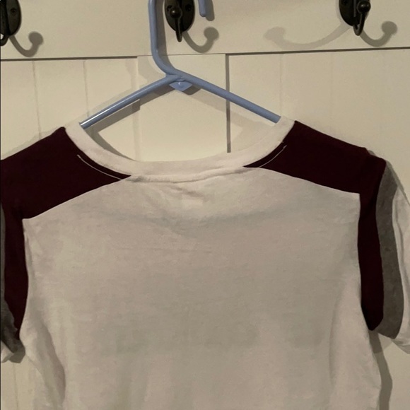 Victoria’s Secret PINK XS logo t shirt maroon gray - Picture 7 of 7